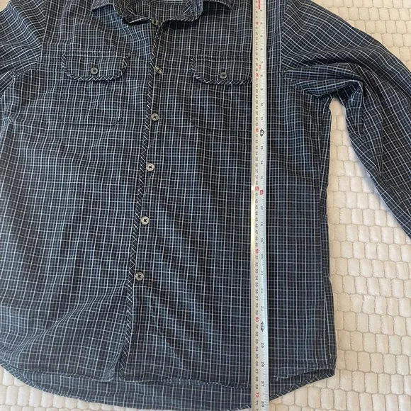 MICHAEL KORS plaid long sleeves Dress Shirt Men Large - Picture 10 of 13